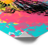 Geweldige abstracte verf "Be You"-aangepaste woord Poster (Hoek)