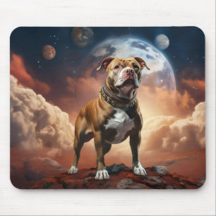 Geweldige afbeelding van een Pitbull-hond op Mars! Muismat