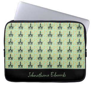 Geweldige, Afrikaanse kunst. Silhouetviering Laptop Sleeve