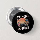 geweldige als mijn dochter ronde button 5,7 cm (Voorkant /achterkant)