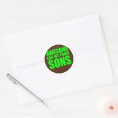 Geweldige als mijn drie-zons-Moederdag en Ronde Sticker (Envelop)