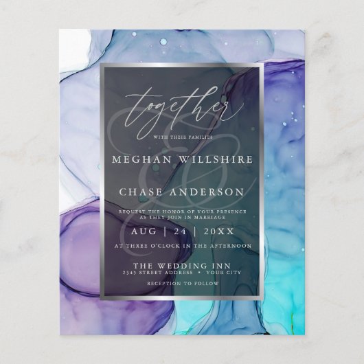 Geweldige Aqua Liquid Abstracte Ink 2 (Voorkant)