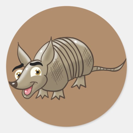 Geweldige Armadillo Ronde Sticker (Voorkant)
