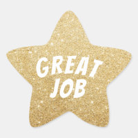 Geweldige baan gouden ster faux glitter