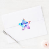 Geweldige baan regenboog ster multi kleur ster sticker (Envelop)