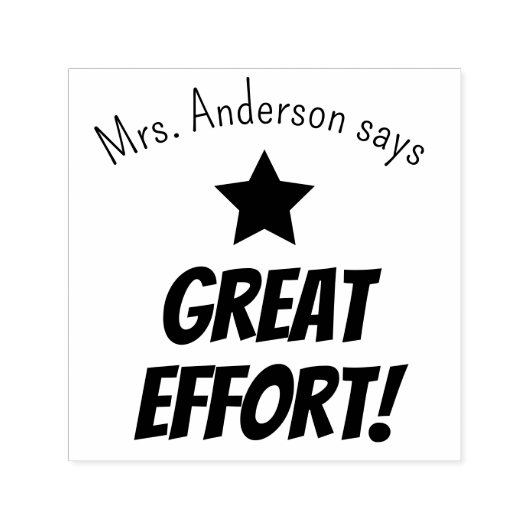 Geweldige baan Sterren Leraar Gepersonaliseerd Zelfinktende Stempel (Design)