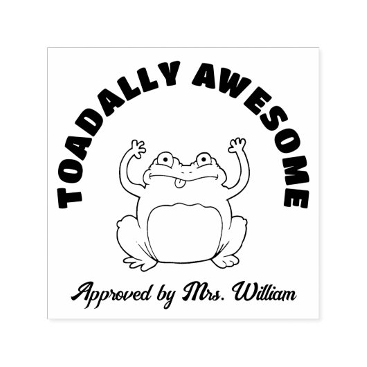 Geweldige baan TOAD Grading Aanmoediging Leraar Zelfinktende Stempel (Design)