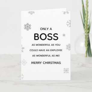 geweldige baas/fungeerend grappig kerstfeest kaart
