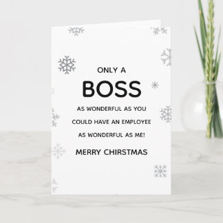 geweldige baas/fungeerend grappig kerstfeest kaart