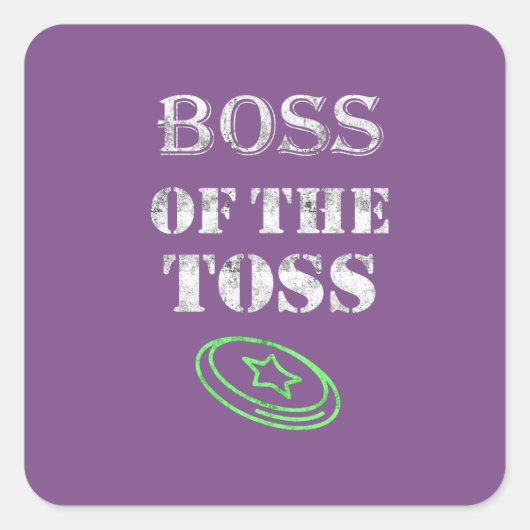 Geweldige baas van de Toss Ultimate-frisbee gift Vierkante Sticker (Voorkant)
