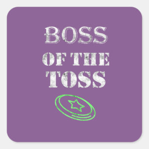 Geweldige baas van de Toss Ultimate-frisbee gift Vierkante Sticker