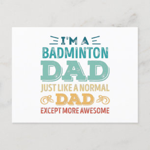 Geweldige Badminton Vader Vaderdag Funny Gift Briefkaart