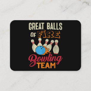 Geweldige Balls Fire Bowling Team Shirt Grappige V Visitekaartje