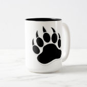 Geweldige Beer Paw 3D-effect Tweekleurige Koffiemok (Voorkant rechts)