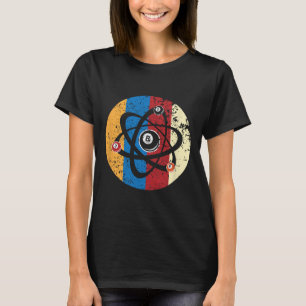 Geweldige Billiards Ball Atom Science Pool Player T-shirt