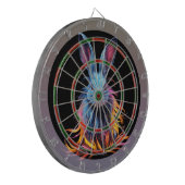 Geweldige Blauw Konijn op Vuur Dartbord (Voorkant Links)