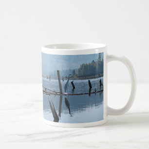 Geweldige Blauwe Heron Haiku mok. Koffiemok