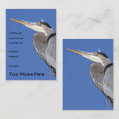 Geweldige blauwe kaart met Heron Visitekaartje