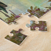 Geweldige Blue Heron Pair Digital Art Jigzaag Puzz Legpuzzel (Zijkant)