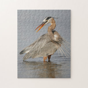 Geweldige Blue Heron Twisting Puzzle Legpuzzel
