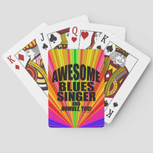 Geweldige Blues Singer-spelkaarten Pokerkaarten