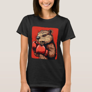 Geweldige Bokzende Bever Met Handschoenen Voor Spo T-shirt