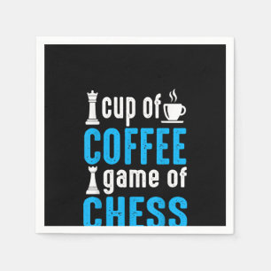 Geweldige bordspel - Kopje koffie spel van schaken Servet