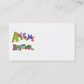 Geweldige broedert-T-shirts en cadeaus Visitekaartje (Achterkant)