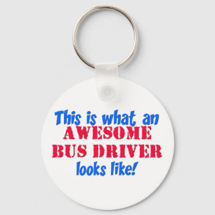 Geweldige busstuurprogramma sleutelhanger
