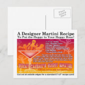 Geweldige Caesar's Ghost Halloween Martini Recept Briefkaart (Voorkant / Achterkant)