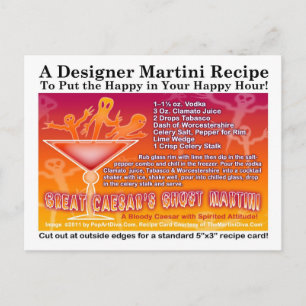 Geweldige Caesar's Ghost Halloween Martini Recept Briefkaart