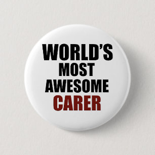 Geweldige CARER design Ronde Button 5,7 Cm