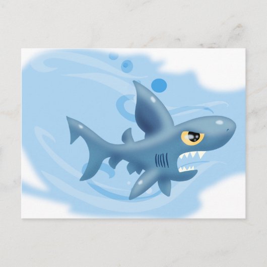 Geweldige Cartoon Shark Briefkaart (Voorkant)