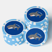 Geweldige cartoon voor witte haai poker chips (Opstapeling)