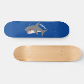 Geweldige cartoon voor witte haai skateboard (Horizontaal)