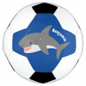 Geweldige cartoon voor witte haai voetbal (Voorkant)