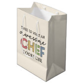 Geweldige Chef Gifts | Beste Chef Ever Funny Gift Medium Cadeauzakje (Voorkant Gekanteld)