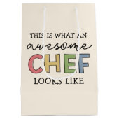 Geweldige Chef Gifts | Beste Chef Ever Funny Gift Medium Cadeauzakje (Achterkant)