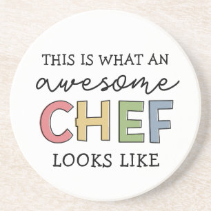 Geweldige Chef Gifts   Beste Chef Ever Funny Gift Zandsteen Onderzetter