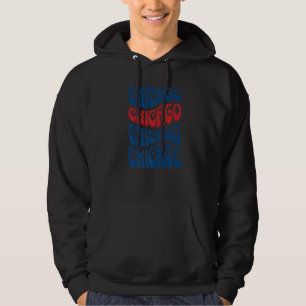 Geweldige Chicago Illinois Groovy Retro 60s 70s St Hoodie