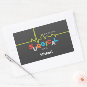 Geweldige chirurgische technische week personalise rechthoekige sticker