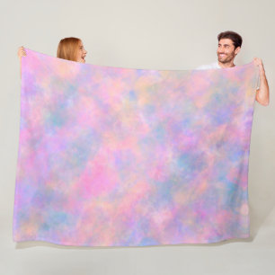 Geweldige combinatie van pastelkleuren fleece deken