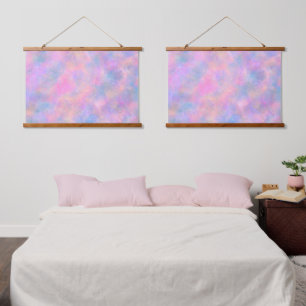Geweldige combinatie van pasteltinten hangend wandkleed