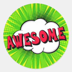 Geweldige Comic Book Pop Art Sticker