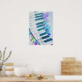 Geweldige cool blauw cirkelvormig lichteffect op d poster (Keuken)