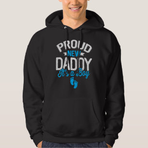 Geweldige Cool Proud New Papa Het is een Jongen Ge Hoodie