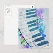 Geweldige, coole, blauwe, cirkelvormige lichteffec briefkaart (Voorkant / Achterkant)