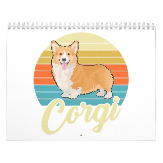 Geweldige Corgi 1970s Retro Kalender (Hoes)
