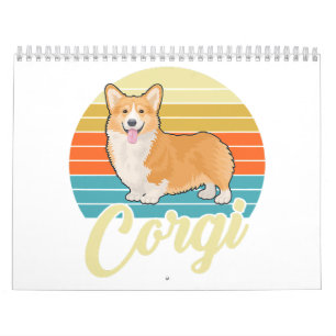 Geweldige Corgi 1970s  Retro Kalender