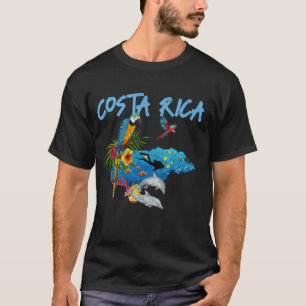Geweldige Costa Rica Souvenir Papegaai Duiken T-shirt